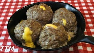 How to Make Quarter Pounder with Cheese Meatballs~Easy Cheese Stuffed Beef Meatballs