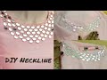 Easy mirror work design on blouse/kurti/chudidhar neckline | hand embroidery