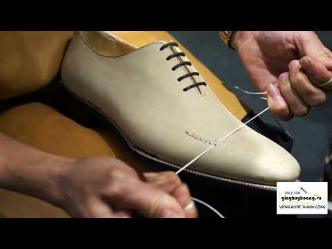 Video Cách đánh màu đỏ đô cho giày oxford Wholecut tuyệt đẹp - youtube