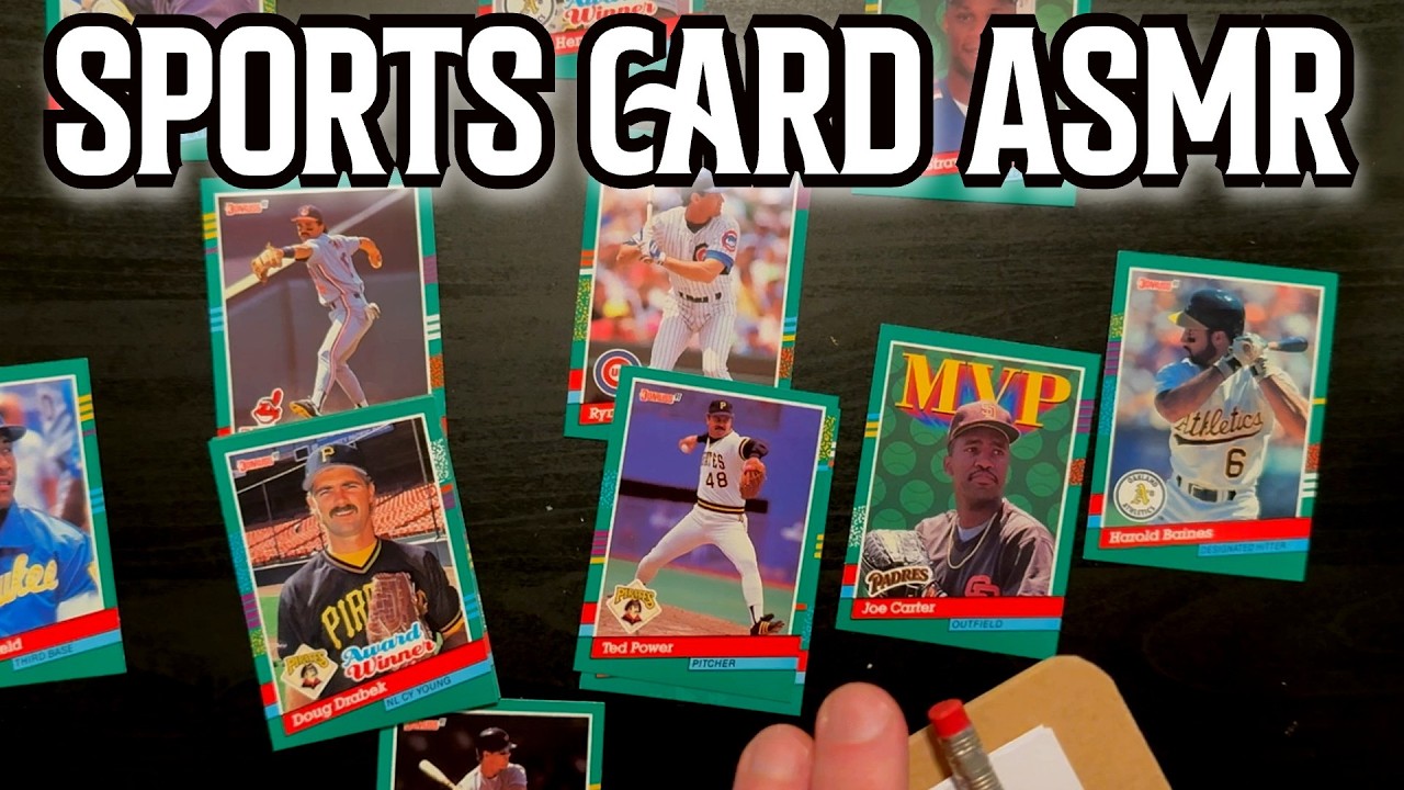 [ASMR] Drafting a team of baseball cards | Sports Card ASMR