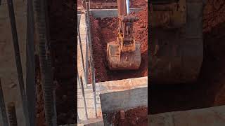 Excavators Tidy Up The Foundations Of Houses