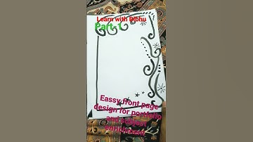 Eassy front page design for portfolio and subject enrichment.Learn with Bibhu