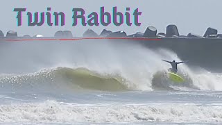 Twin Rabiit】pink rabbitのツインフィンver 千葉北 片貝 - YouTube