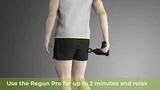Hamstrings massage with the Regun Pro