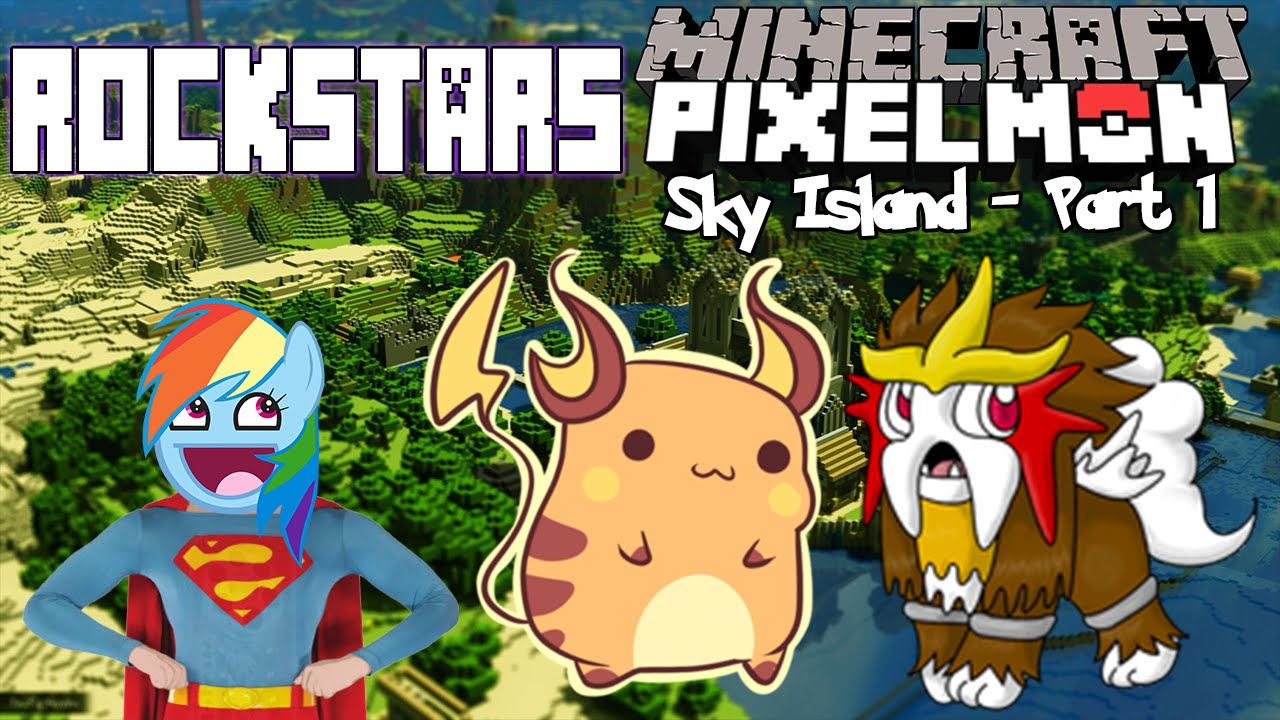 Minecraft Pixelmon - Sky Island Part One - RockStars - YouTube
