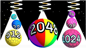 Run Merge Ball 2048 - Gameplay Walkthrough - Max Levels (Lvl 41-60)