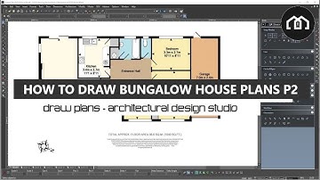 How To Draw Bungalow House Plans With TurboCAD - Part 2 | Bungalow Design CAD Tutorial