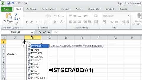 100 Excel 2010 Funktionen - Die Funktion IST