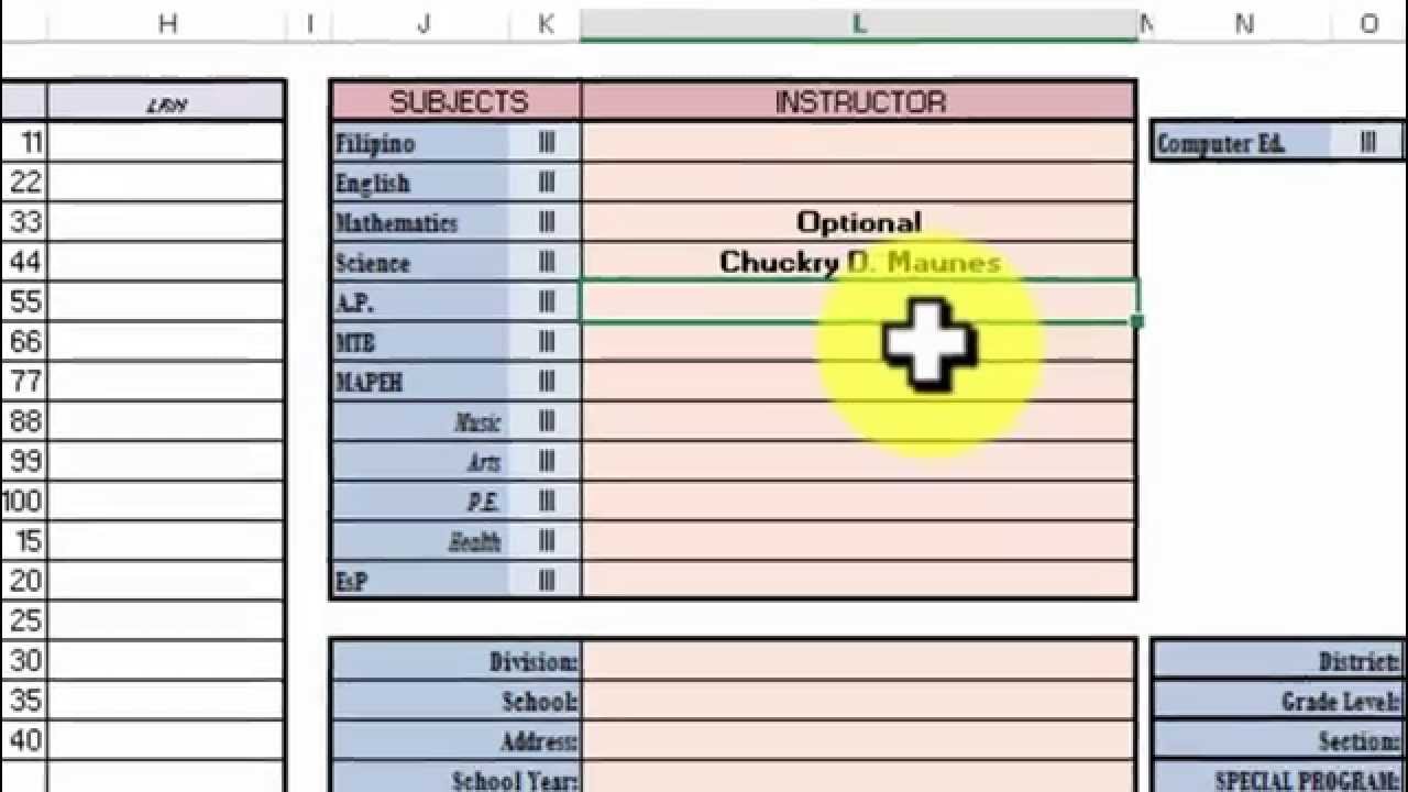 composite grading sheet summary of grades 2016 2017 for grade 3 grading sheet