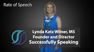 Public Speaking Pointers: Rate of Speech from Successfully Speaking