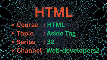 |32| aside tag | how to use  aside tag in html | html toturial in hindi / urdu  |    @YouTube