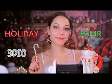 Holiday ASMR for Your Ears🎄🎁 ~cozy vibes, deep ear attention, ear to ear whispered with triggers 🕯️🎇