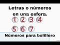 Tutorial Letras o números en esferas