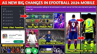 All New Changes And Features In eFootball 2024 Mobile || eFootball 2023 To eFootball 2024