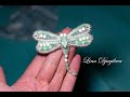 Брошь стрекоза из бисера ручная работа | Брошка стрекозка нежная мятная | brooch dragonfly