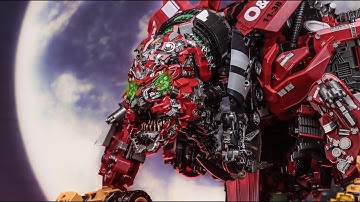 Final boss！Mechanical Team 8 in 1 Devastator combing stop motion.