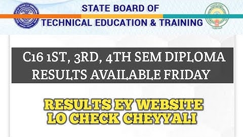 AP DIPLOMA C16 1ST, 3RD, 4TH SEM RESULTS AVAILABLE TOMMOROW|| #APSBTETRESULTS