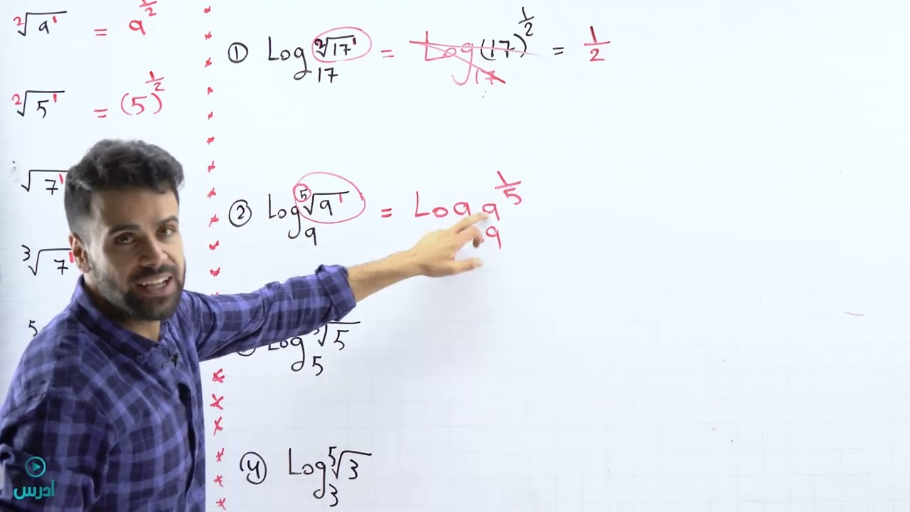 قوانين اللوغرتيمات الجزء الثاني -(توجيهي أدبي) -  الأستاذ منذر أبوعواد