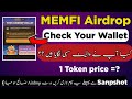 Memfi Airdrop important Tasks before Sanpshot | check your Wallet Connect | Memfi claiming