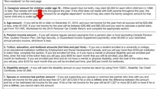 TD1 federal tax form