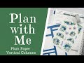 PLAN WITH ME Plum Paper Vertical Columns |  7x9 Plum Paper | Plum Paper PWM | January 23, 2023