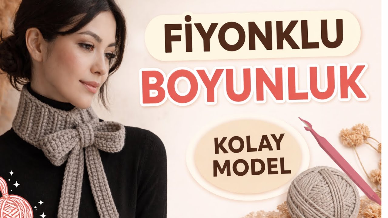 Урок по вязанию модного шарфа-воротника крючком | Простая и стильная модель для начинающих