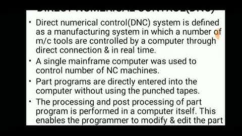 Direct Numerical Control