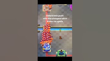 Defend this push with the cheapest elixir🤫💀