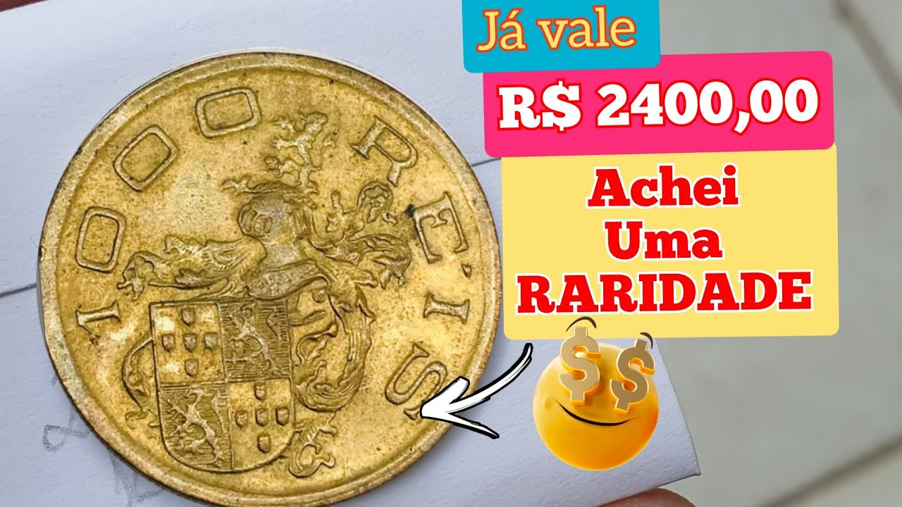 56 MIL; Moeda 1000 Réis ano 1932 VICENTINA, muito rara ,valores atualizados de catálogo.