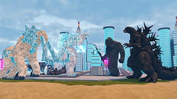 Godzilla Minus One x Kong Vs Frozen Behemoth x Frostbite Godzilla - Kaiju Universe Roblox Godzilla