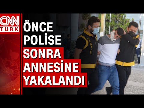 Çalıntı otomobille yakalanan oğluna saldırdı