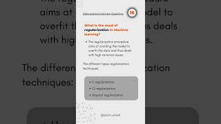 need of regularization in ml?  Data Science Interview Prep 👨‍💻.  👉Follow @stem_ai4all for more .