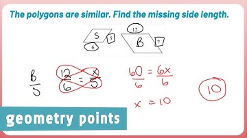Geometry Points: Find the Missing Side Lengths of Two Similar Quadrilaterals