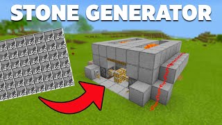 Easy And Fast Stone Generator Tutorial In Minecraft Bedrock (mcpe)