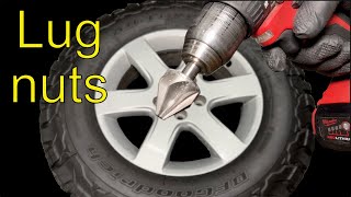 (Don't do this) Drilling out the rims for new lug nuts 1997 Toyota RAV4 (episode 37)