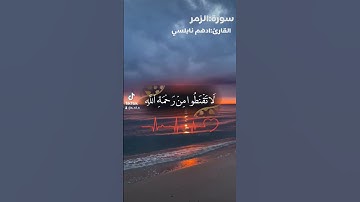 سورة: الزمر|القارئ: أدهم نابلسي|✓#قرآن #ادهم_النابلسي #اسلام_صبحي #حلات #تلاوات