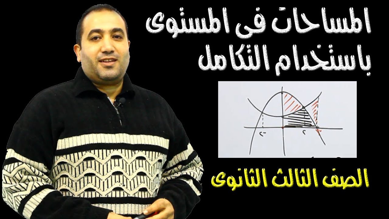 المساحات فى المستوى  (تطبيقات التكامل الدرس الخامس الوحدة الرابعة ) الصف الثالث الثانوى