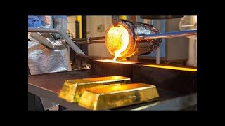 How Pure Gold Are Made in Factory? Incredible Modern Melting Gold Manufacturing Technology.