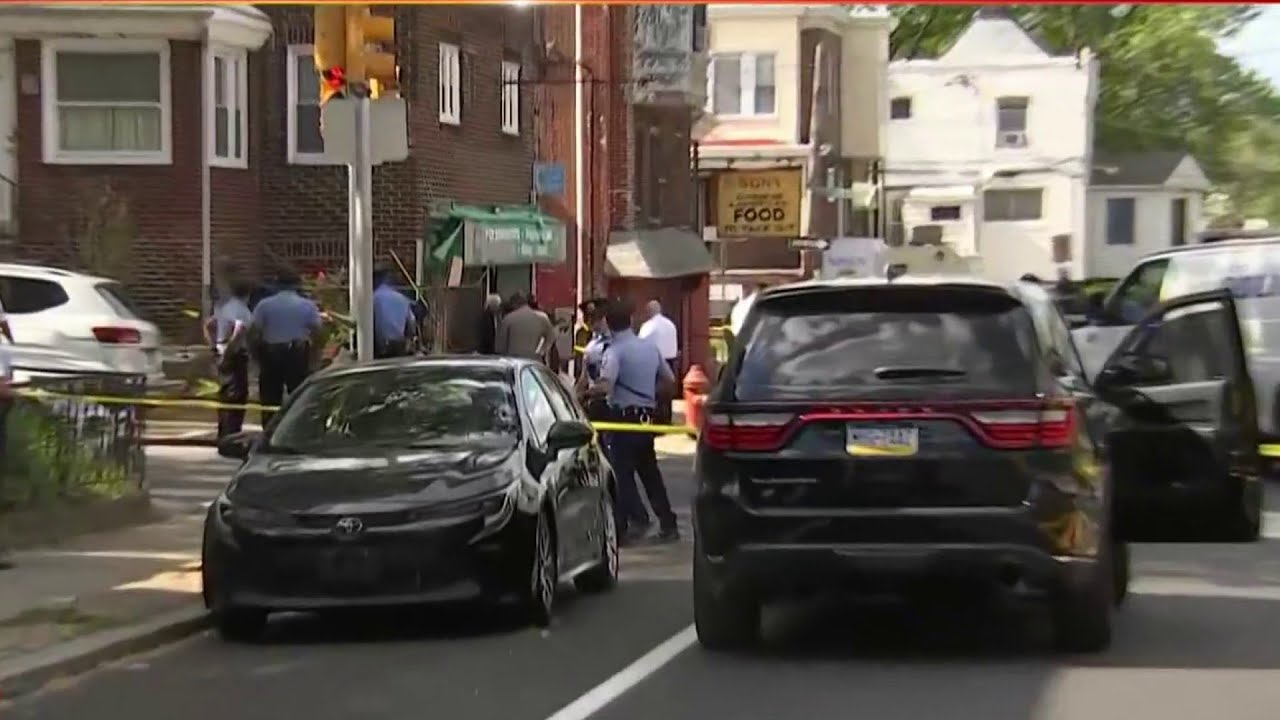 Suspect in custody after Philly police officer shot in Overbrook - YouTube