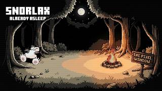 Snorlax Campfire Pixel Art Ambience 💤 Animated Live Wallpaper (8 Hours)