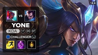 Yone vs Yasuo Mid - EUW Challenger - Patch 14.4 Season 14