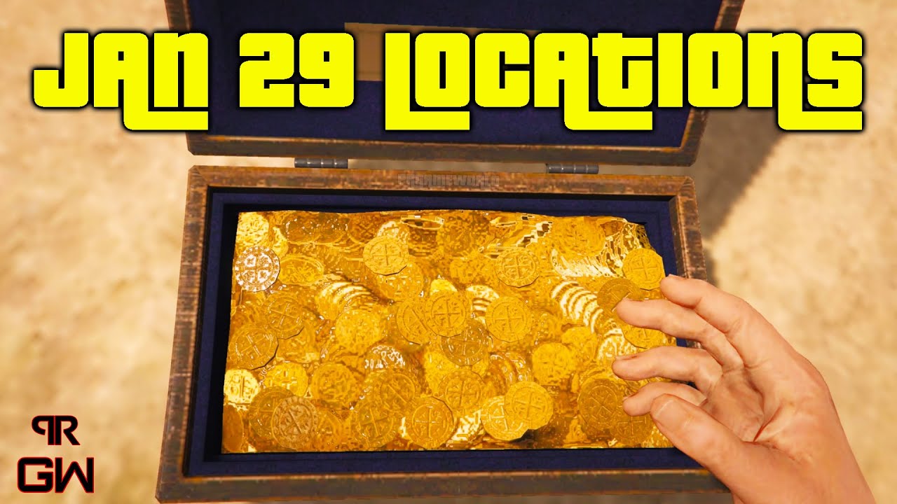 Jan 29 Today's Treasure Chests locations Cayo perico Island GTA 5