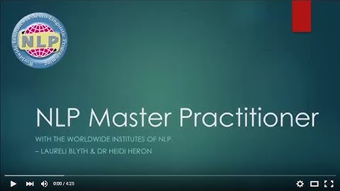 NLP Master Practitioner Certification