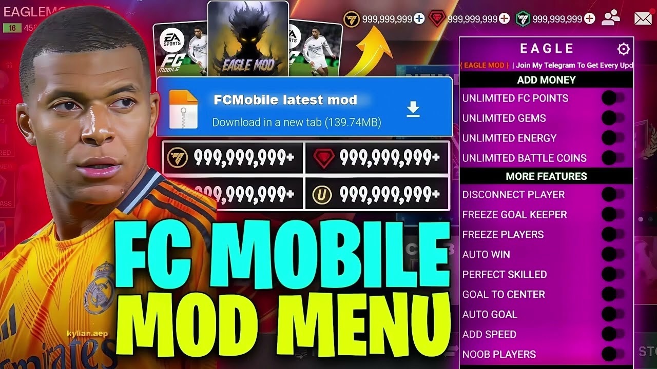 FC Mobile Mod Apk Unlimited Money [Fifa Coins,Points,Gems, Universal Tokens] Mod Menu Hack V25.0.03