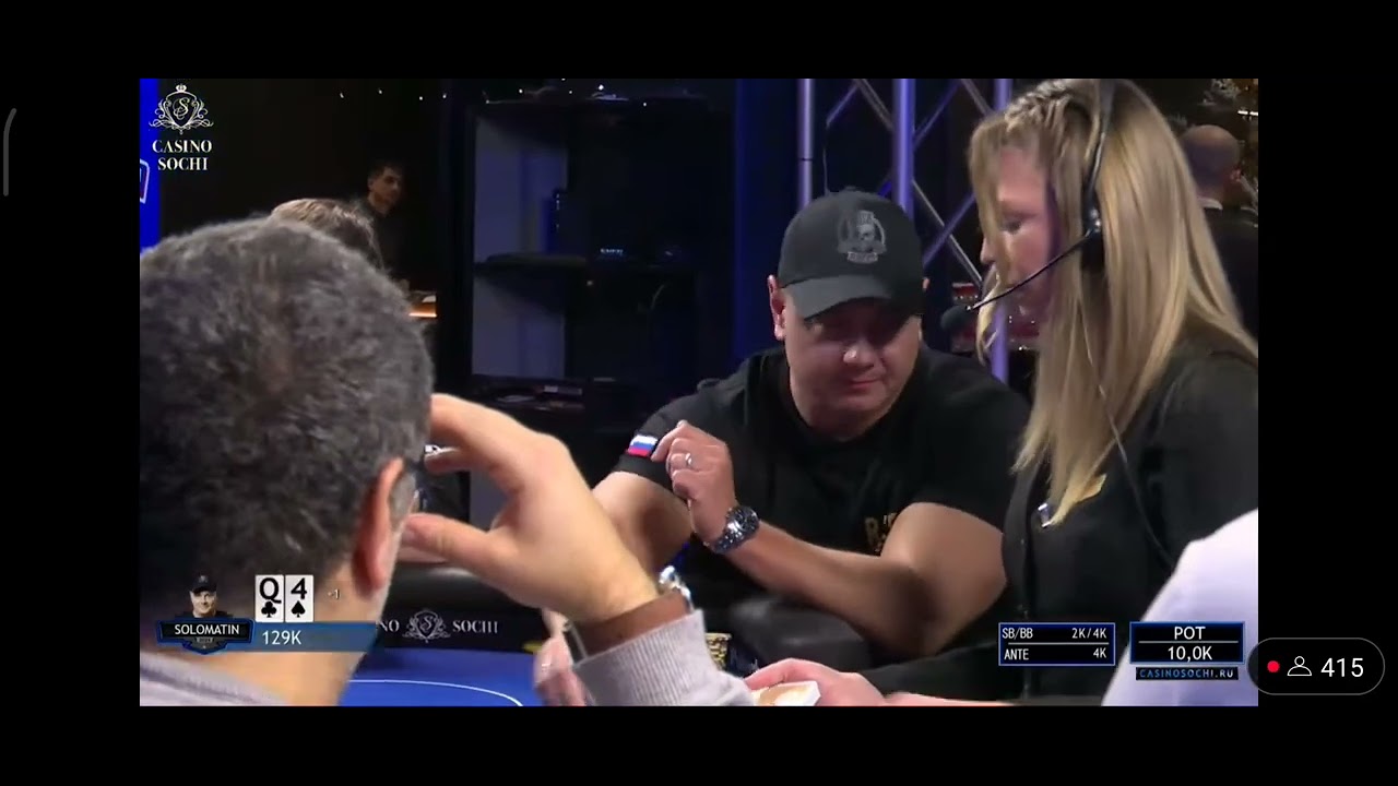 RUSSIAN POKER CHAMPIONSHIP 2024 SOCHI HIGH ROLLER D2.TV TABLE EVGENIY LOBACHEV
