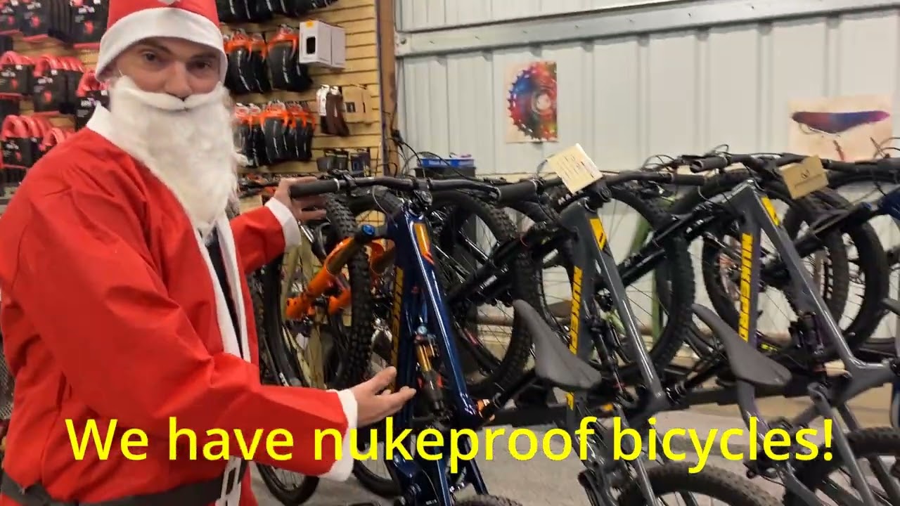 Santa stops by Pronghorn Bicycles for Black Friday!