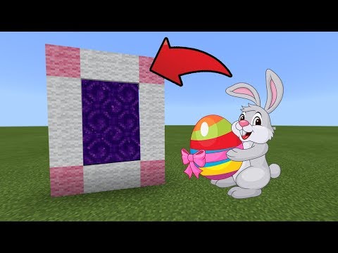 How To Make a Portal to the Easter Bunny Dimension in MCPE (Minecraft PE)