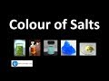 Colors and Solubilities of Salts and Oxides