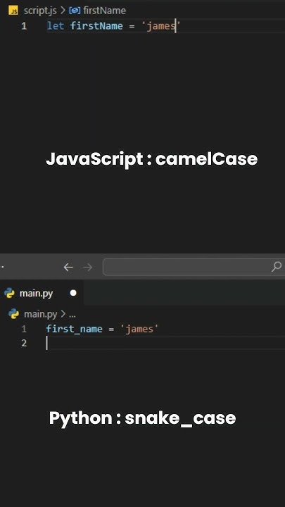 Variable Naming Conventions for JavaScript and Python #shorts - YouTube
