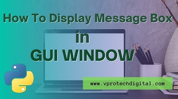 How to Display Message Box in GUI Window || Python||
